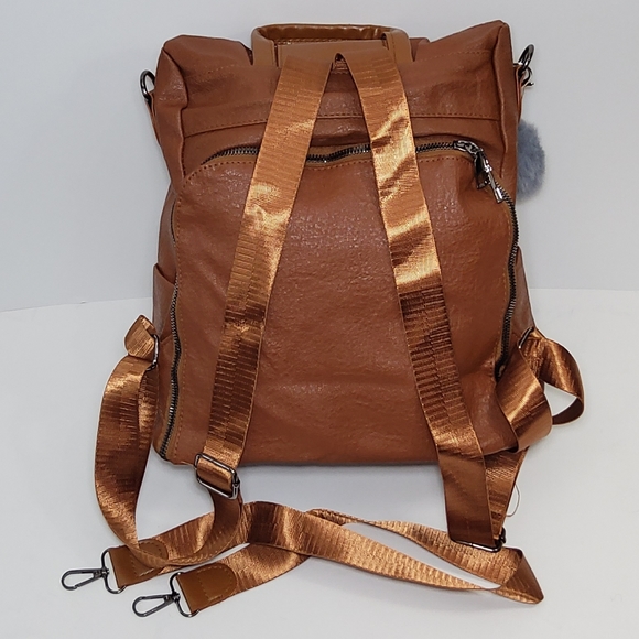 Women Backpack Purses PU Leather Waterproof Daypack Casual Shoulder satchel bag - Picture 7 of 12